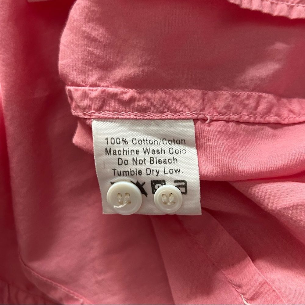 Boy. Band of Outsiders Cotton Pink Button Down Boxy Shirt Size Large - Picture 6 of 9